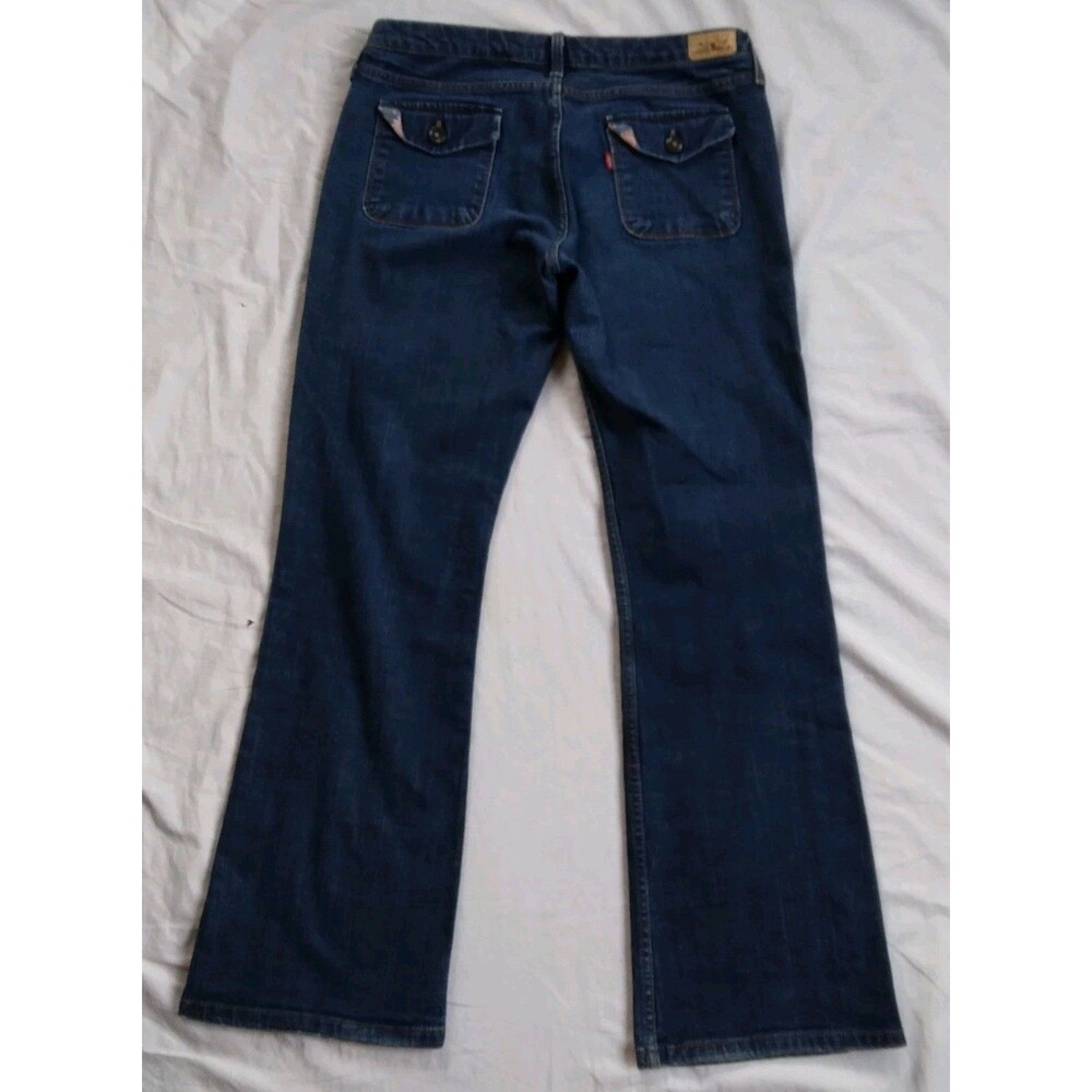 Levi's Jean 545 Low Boot Cut Casual Western Y2K Flap Pockets Women's Size 12 M - Picture 6 of 9